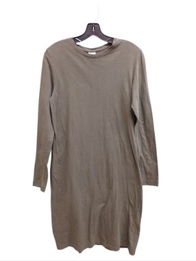 KOTN Olive Long-Sleeve Crew Neck Midi Dress Size Small